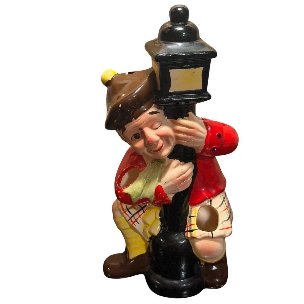 Vintage Kitsch Barware Figurine Cocktail Pick Holder Lamp MCM Retro Whimsical